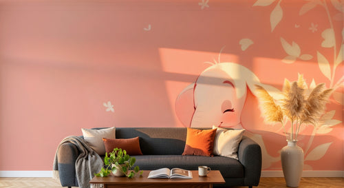 variant:A0832 | salon_06_golden_hour — Licorne Enchantee Blanc — papier peint Novomur