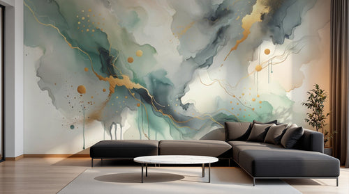 variant:A0424 | salon_07_modern_evening — Lavis Expressif Ivoire — papier peint Novomur