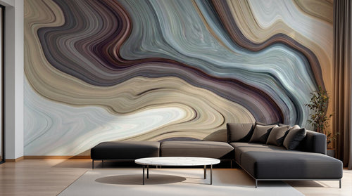 variant:SK0757 | salon_07_modern_evening — Geste Pictural Gris Perle — papier peint Novomur