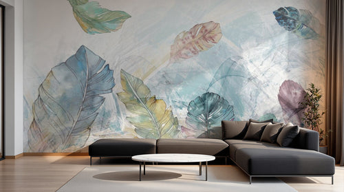 variant:SK0997 | salon_07_modern_evening — Palette Vivante Peche — papier peint Novomur