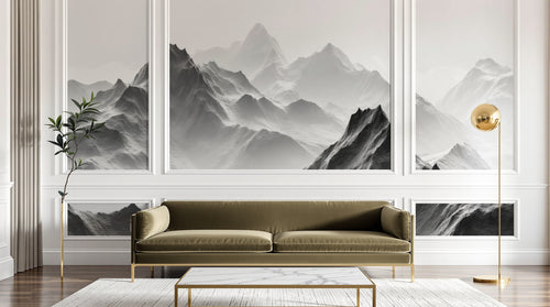 variant:A0160 | salon_08_luxe_olive已做 — Montagnes Brumeuses Gris Perle — papier peint Novomur