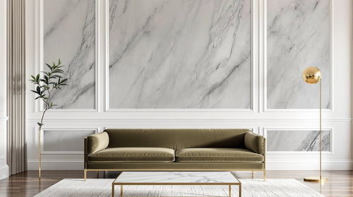 variant:C0685 | salon_08_luxe_olive — Marbre de Carrare Blanc — papier peint Novomur
