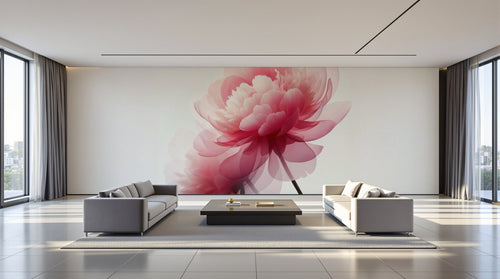 variant:A0046 | salon_09_panoramic_wide已做 — Pivoines Sauvages Ivoire — papier peint Novomur
