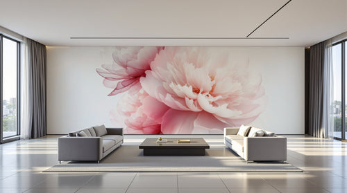 variant:A0047 | salon_09_panoramic_wide已做 — Pivoines Sauvages Ivoire — papier peint Novomur