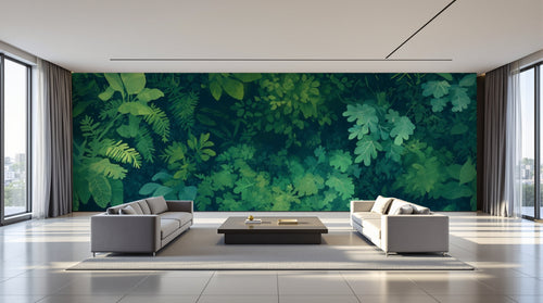 variant:A0075 | salon_09_panoramic_wide — Prairie Fleurie Beige — papier peint Novomur