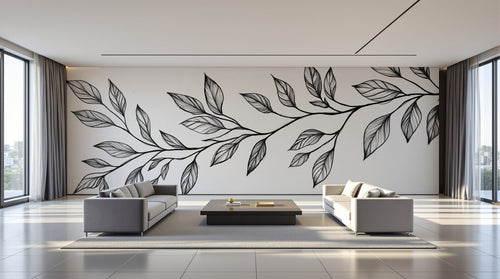 variant:A0816 | salon_09_panoramic_wide — Champ de Fleurs Ivoire — papier peint Novomur