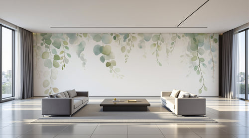 variant:F0714 | salon_09_panoramic_wide已做 — Botanique Delicate Ivoire — papier peint Novomur