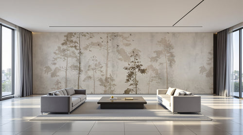 variant:SD0806 | salon_09_panoramic_wide已做 — Bouquet Nocturne Anthracite — papier peint Novomur