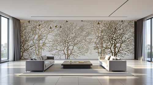 variant:SK0549 | salon_09_panoramic_wide — Champ de Fleurs Ivoire — papier peint Novomur