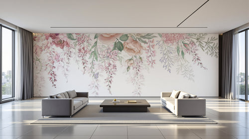 variant:SK0705 | salon_09_panoramic_wide — Botanique Delicate Ivoire — papier peint Novomur