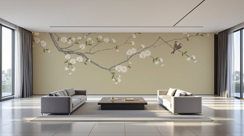 variant:SK0756 | salon_09_panoramic_wide — Cerisier du Japon Gris Perle — papier peint Novomur