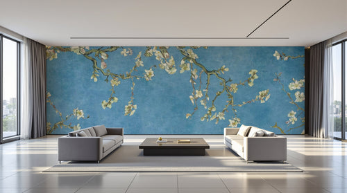 variant:SK0851 | salon_09_panoramic_wide — Cerisier Zen Vert Sauge — papier peint Novomur