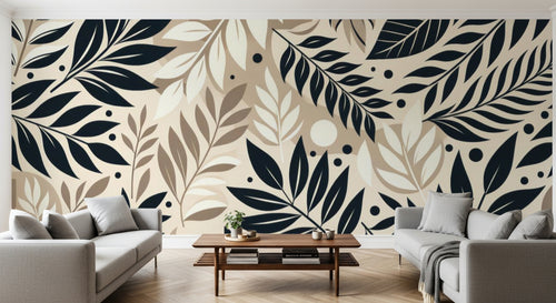 variant:A0833 | salon_10_panoramic_sym已做 — Arabesques Classiques Gris — papier peint Novomur