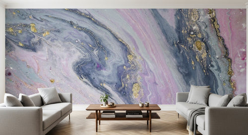 variant:C0382 | salon_10_panoramic_sym已做 — Marbre Onirique Lavande — papier peint Novomur