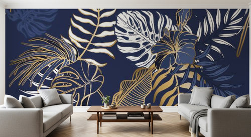 variant:D0493 | salon_10_panoramic_sym — Arabesques Classiques Gris — papier peint Novomur