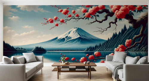 variant:F0003 | salon_10_panoramic_sym已做 — Foret Luxuriante Brun — papier peint Novomur