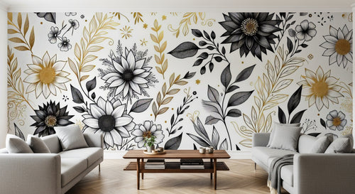 variant:F0947 | salon_10_panoramic_sym已做 — Arabesques Classiques Gris — papier peint Novomur