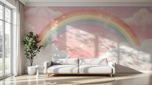 variant:A0026 | salon_11_perspective已做 — Licorne Feerique Creme — papier peint Novomur