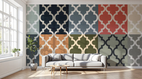 variant:A0409 | salon_12_dramatic_shadows已做 — Terrazzo Contemporain Taupe — papier peint Novomur