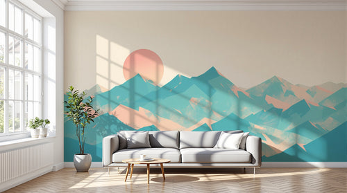 variant:A0555 | salon_12_dramatic_shadows已做 — Mouvement Abstrait Gris Perle — papier peint Novomur