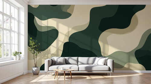 variant:A0688 | salon_12_dramatic_shadows — Mosaique Minerale Taupe — papier peint Novomur