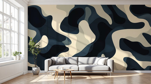 variant:A0911 | salon_12_dramatic_shadows — Terrazzo Naturel Sable — papier peint Novomur