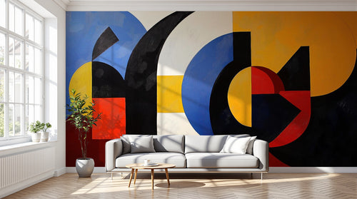 variant:A0967 | salon_12_dramatic_shadows已做 — Terrazzo Naturel Sable — papier peint Novomur