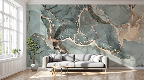 variant:C0632 | salon_12_dramatic_shadows — Marbre Nero Marquina — papier peint Novomur