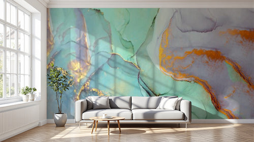 variant:D0103 | salon_12_dramatic_shadows — Marbre Onirique Lavande — papier peint Novomur