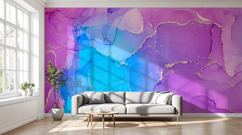 variant:D0105 | salon_12_dramatic_shadows — Marbre Onirique Lavande — papier peint Novomur