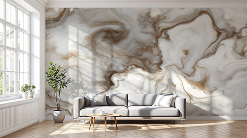 variant:D0989 | salon_12_dramatic_shadows已做 — Marbre Nero Marquina — papier peint Novomur