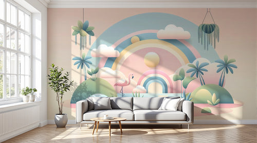 variant:F0290 | salon_12_dramatic_shadows已做 — Composition Moderne Gris Perle — papier peint Novomur