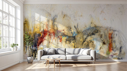 variant:SD0343 | salon_12_dramatic_shadows — Palette Vivante Peche — papier peint Novomur