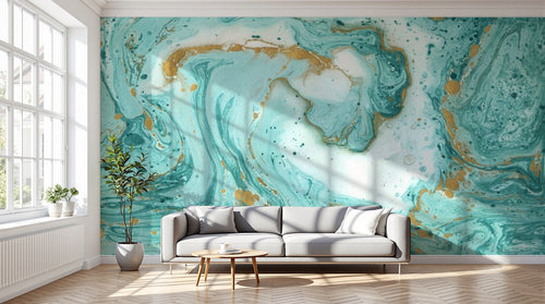 variant:SK0267 | salon_12_dramatic_shadows — Marbre Calacatta Ivoire — papier peint Novomur