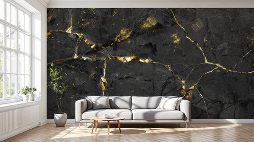 variant:SK0428 | salon_12_dramatic_shadows — Marbre Obsidienne Noir — papier peint Novomur