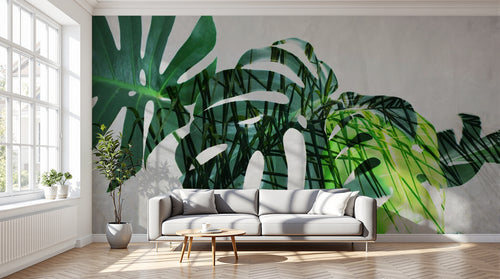 variant:SK0440 | salon_12_dramatic_shadows — Hexagones Modernes Gris Perle — papier peint Novomur