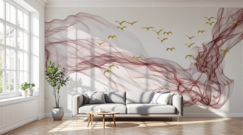 variant:SK0595 | salon_12_dramatic_shadows — Geste Pictural Gris Perle — papier peint Novomur