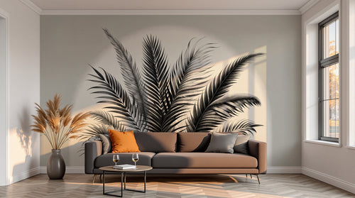 variant:A0020 | salon_13_sunset已做 — Oasis Tropicale Sable — papier peint Novomur