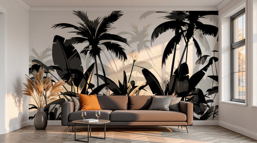 variant:A0059 | salon_13_sunset已做 — Palmes Douces Rose Poudre — papier peint Novomur