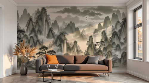 variant:A0097 | salon_13_sunset — Eden Oriental Sable — papier peint Novomur