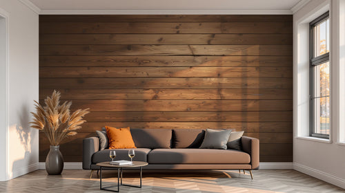 variant:A0137 | salon_13_sunset已做 — Planches de Chene Brun — papier peint Novomur