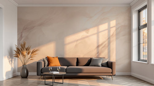 variant:A0223 | salon_13_sunset — Aquarelle Douce Ivoire — papier peint Novomur