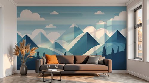 variant:A0232 | salon_13_sunset — Mouvement Abstrait Gris Perle — papier peint Novomur