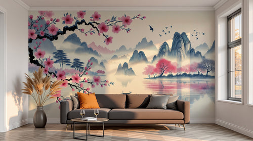 variant:A0320 | salon_13_sunset已做 — Eden Oriental Sable — papier peint Novomur