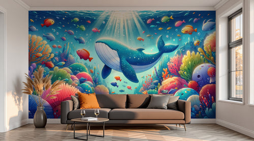 variant:A0386 | salon_13_sunset — Panorama Exotique Taupe — papier peint Novomur