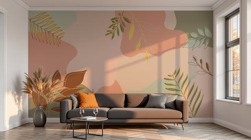 variant:A0394 | salon_13_sunset已做 — Foret Equatoriale Noir — papier peint Novomur