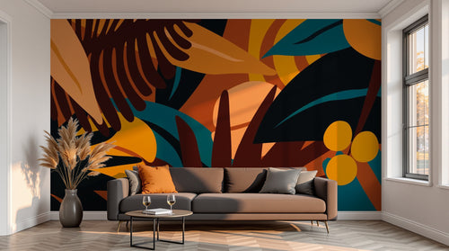 variant:A0509 | salon_13_sunset已做 — Palmes Douces Rose Poudre — papier peint Novomur