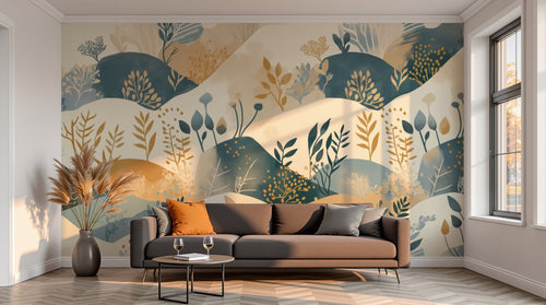 variant:A0522 | salon_13_sunset已做 — Paradis Botanique Gris — papier peint Novomur