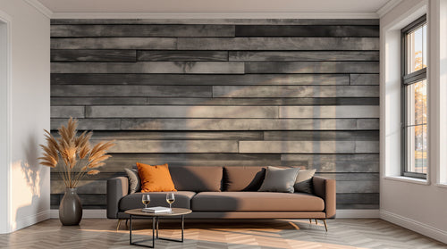 variant:A0587 | salon_13_sunset — Lambris Blanchi Ivoire — papier peint Novomur