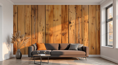 variant:A0856 | salon_13_sunset已做 — Lambris Blanchi Ivoire — papier peint Novomur